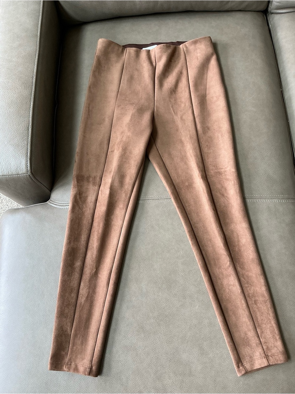 LOFT Brown Ponte Skinny Pants with Front Seams